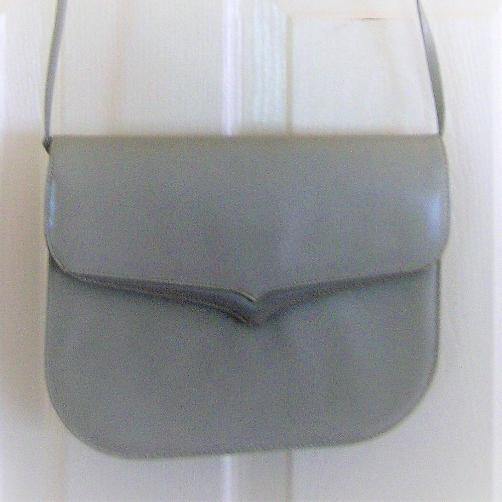 Light Grey Leather Handbag